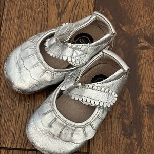 Livie & Luca Silver Baby Walker Shoes
